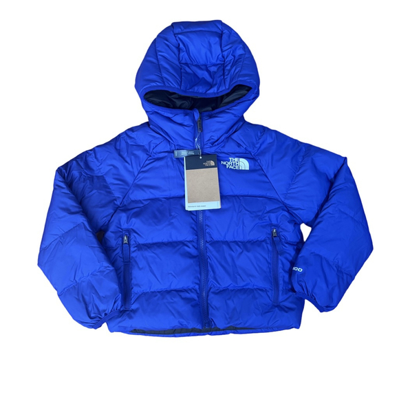 North Face Boys’ Reversible Perrito Hooded Down Jacket boys sz 6 Blue - Picture 1 of 6